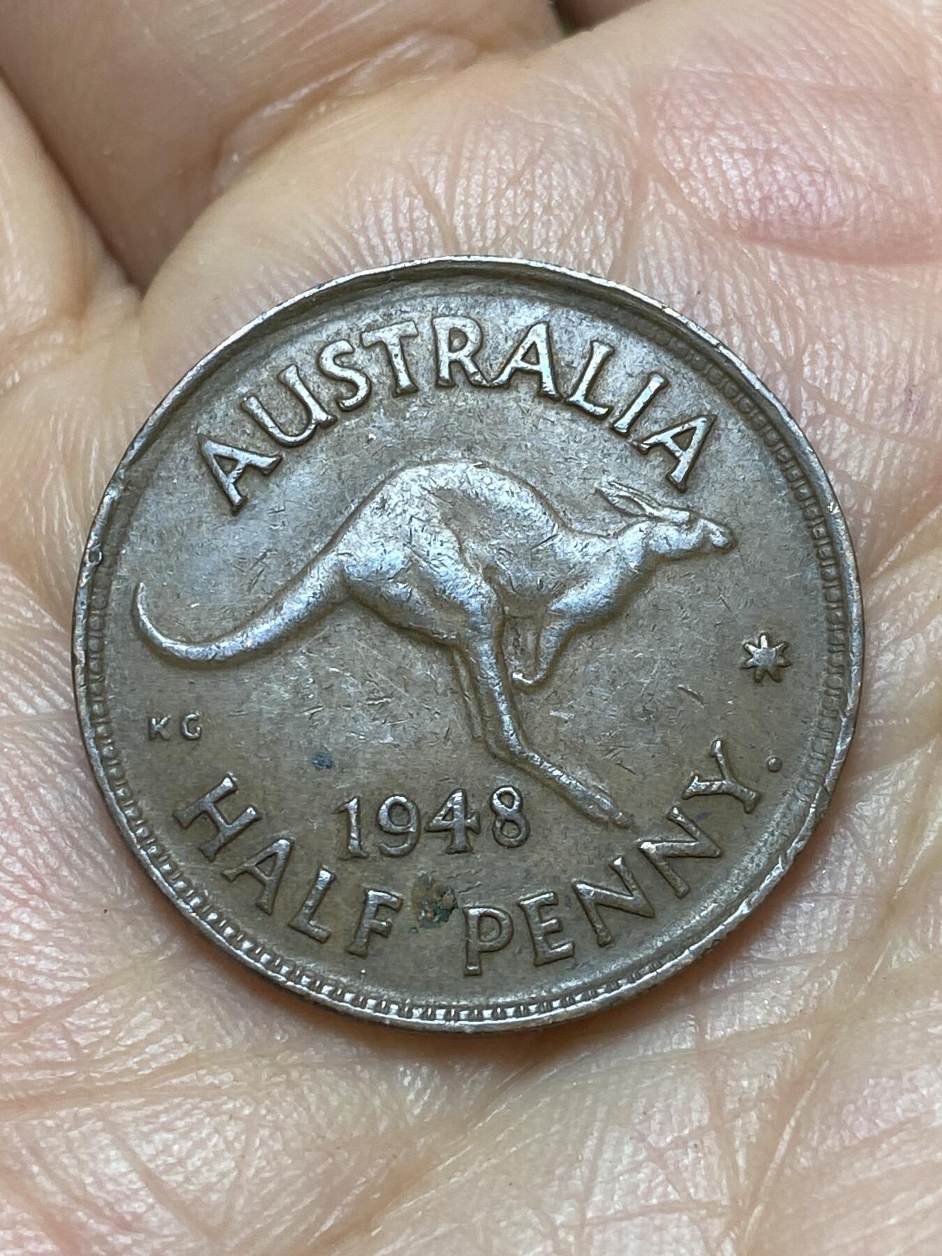 2026年第七场(总第一百七十六场）外国好品散币场(免佣金) 澳大利亚🇦🇺1948年1/2便士(乔治六世第一版，p版珀斯造