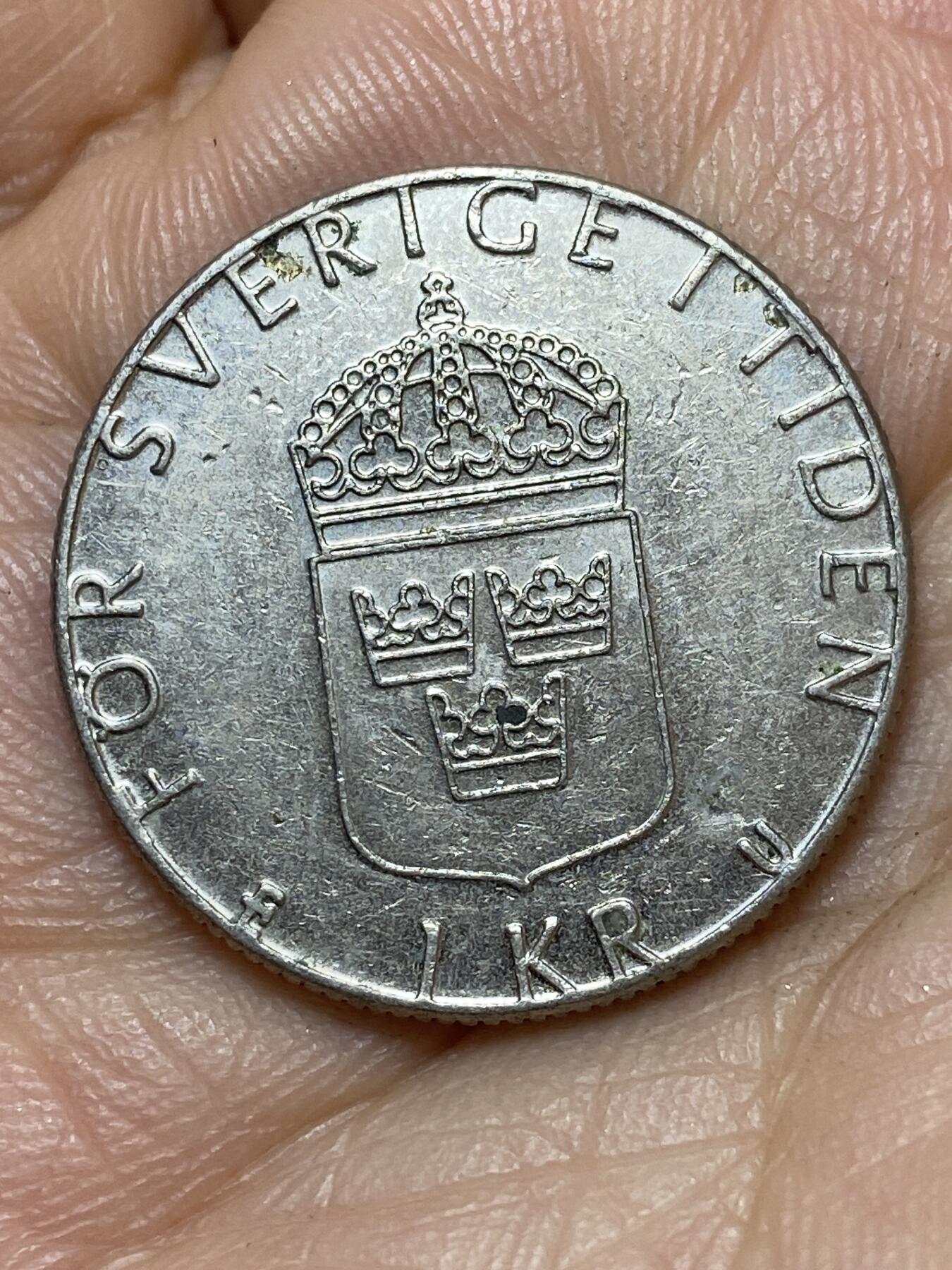 2026年第七场(总第一百七十六场）外国好品散币场(免佣金) 瑞典🇸🇪1981年1克朗(卡尔十六世古斯塔夫第一版关门年，U标)