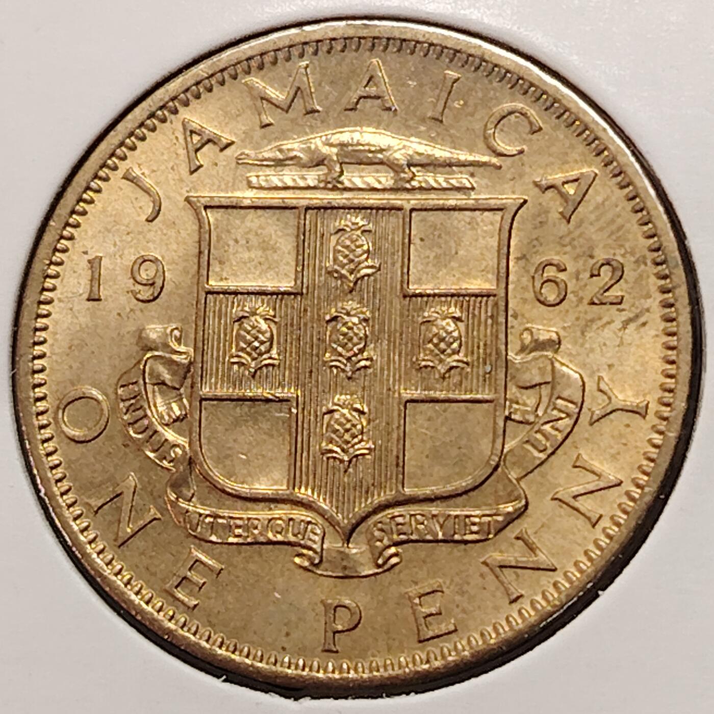 布加迪🐬～世界钱币(上海)🌾第 269 期 /  各国套币和散币 英属牙买加🇯🇲 1962年 1便士