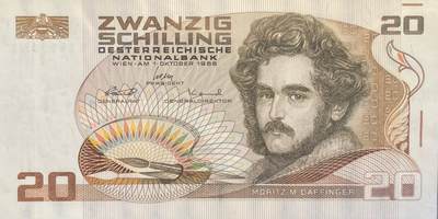 回流0119 - 奥地利1986年版20先令纸币 
