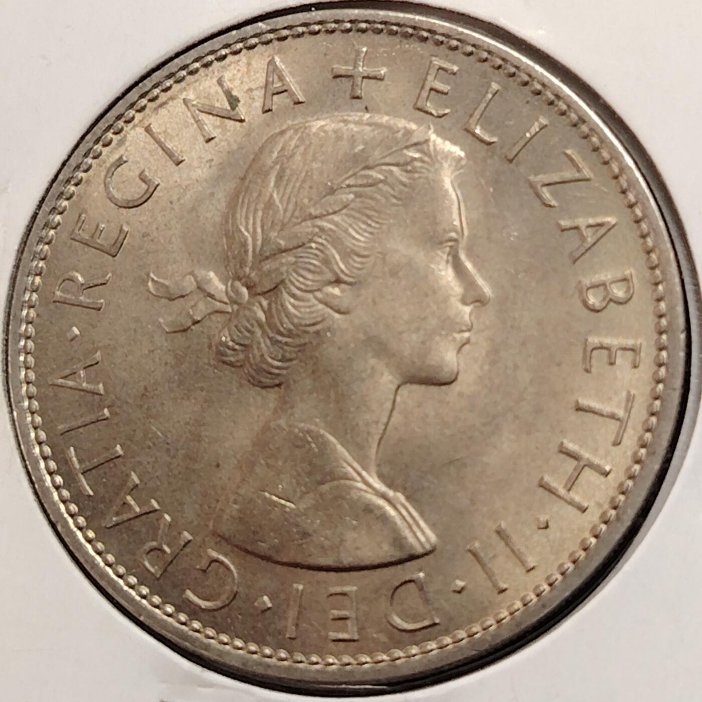 布加迪🐬～世界钱币(上海)🌾第 269 期 /  各国套币和散币 英国🇬🇧 1966年 半克朗 好品较少见