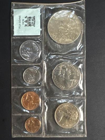 ❤️【币观天下】❤️ 第339期钱币拍卖- 2026.1.16周五晚上6点半场-长期征集拍品 - 斐济1976年官方流通币MS套装7枚组