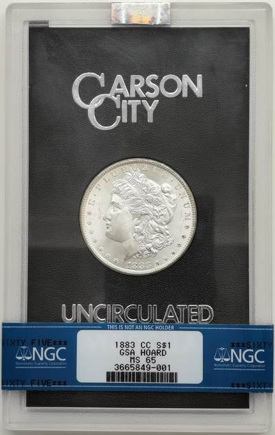 博洋堂世界钱币拍卖第157期（全场包邮） - NGC MS65 美国1883 CC 摩根 卡森厂 GSA大封装 高分难得