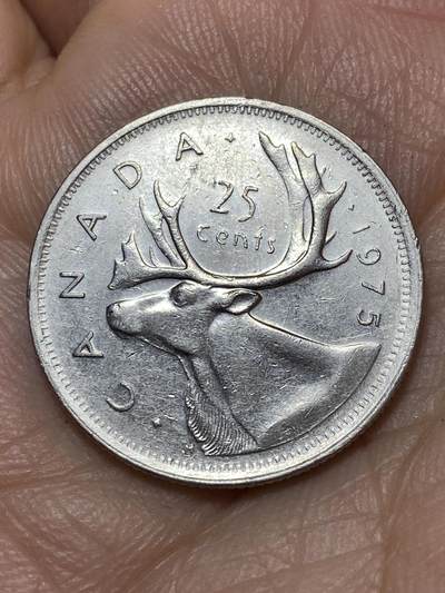 2026年第七场(总第一百七十六场）外国好品散币场(免佣金) - 加拿大🇨🇦1975年25分(伊丽莎白二世中年花冠第三版)