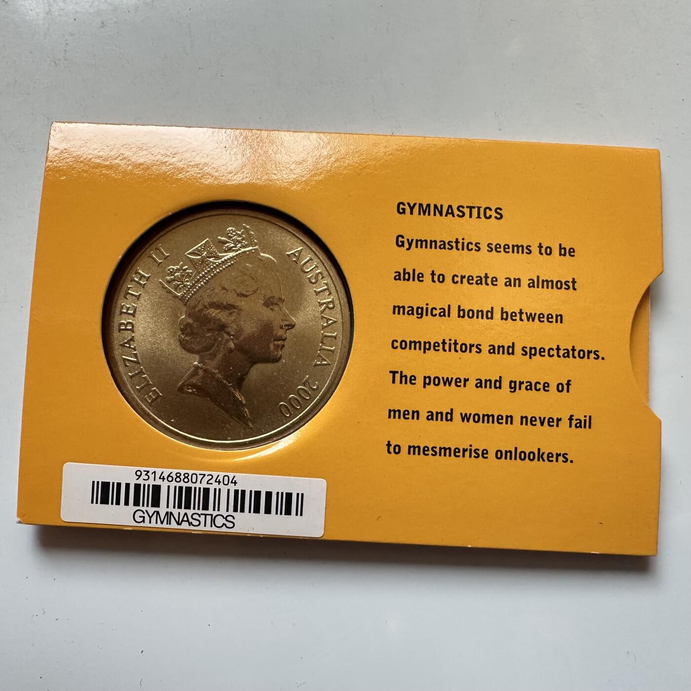 🌹外币初藏🌹🐯2026年第7场  每周二四六晚8️⃣点 接代拍 澳大利亚悉尼奥运会¥5克朗型纪念币—体操