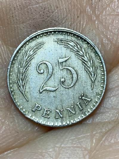 2026年第七场(总第一百七十六场）外国好品散币场(免佣金) - 芬兰🇫🇮1921年25盆尼(首发年，H标)