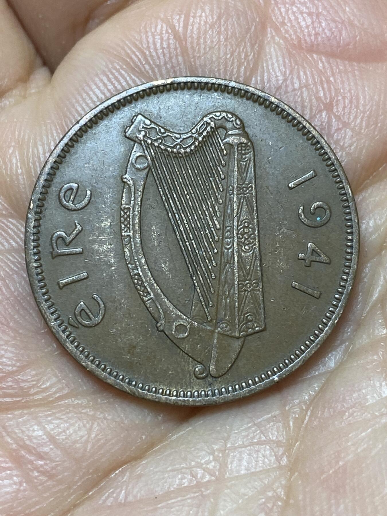 2026年第七场(总第一百七十六场）外国好品散币场(免佣金) 爱尔兰🇮🇪1941年1/2便士(共和国时期第一套)