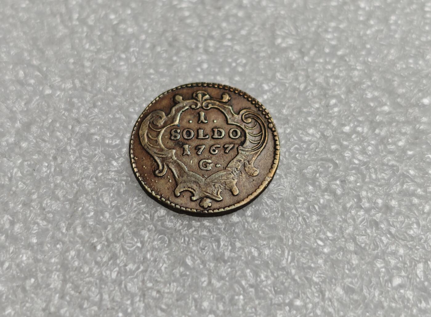 瓶子🏺第225期拍卖会  1767年1sol稀少铜币  好品