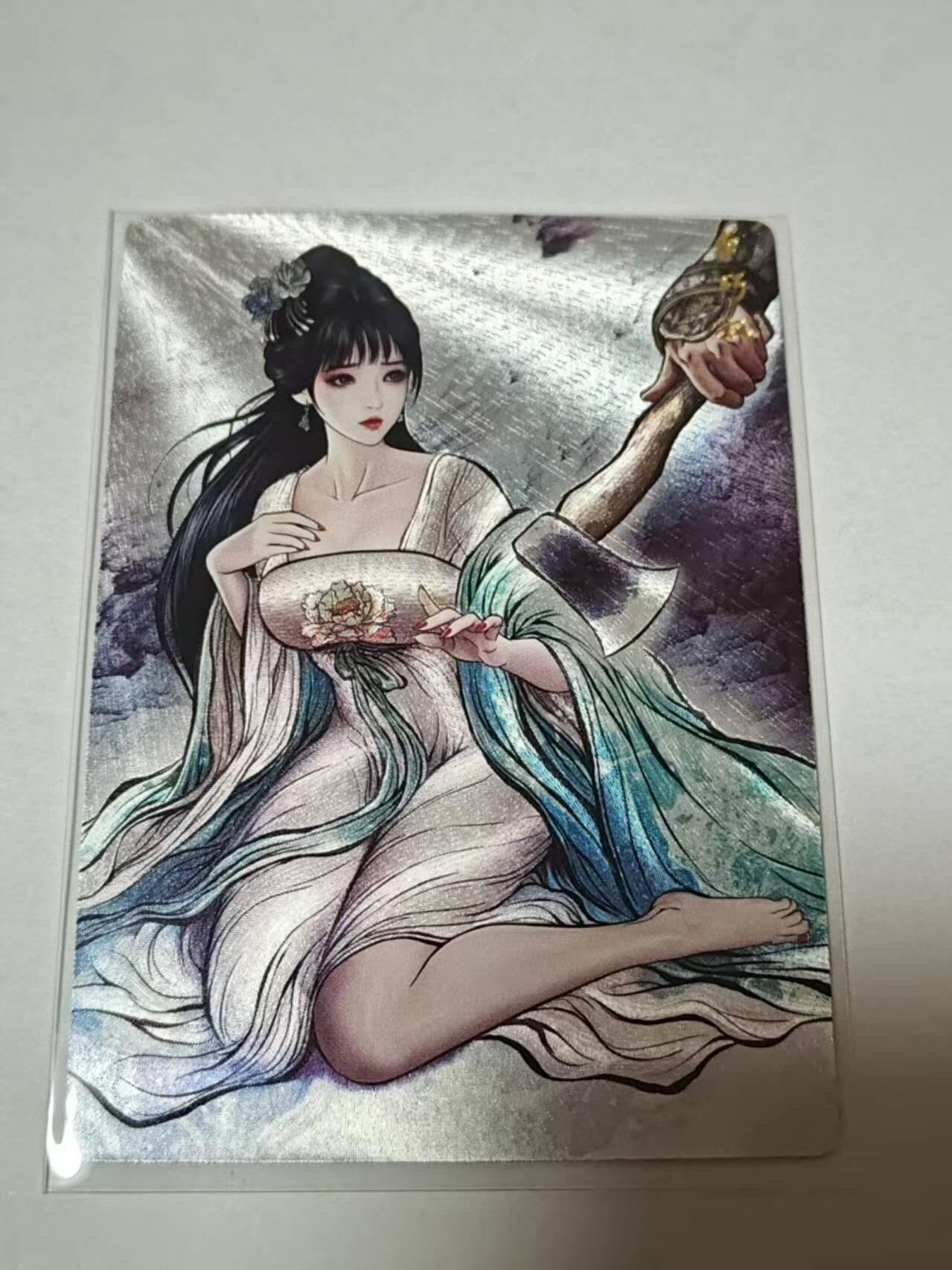 满200包邮！！龙虎卡牌-七二场（满200元包邮，无佣金，每周六结拍，欢迎送拍） 【编号129】粗闪卡 卡德曼 张建东-李巧奴