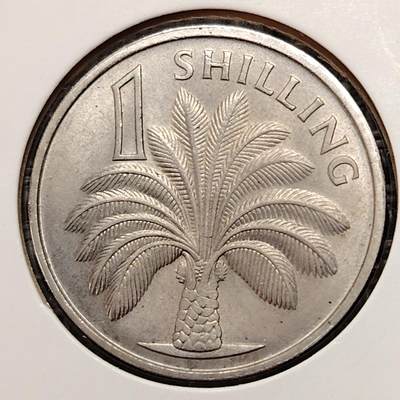 布加迪🐬～世界钱币(上海)🌾第 269 期 /  各国套币和散币 - 英属冈比亚🇬🇲 1966年 1先令