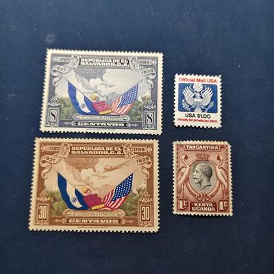 【全场包邮】纯粹捡漏拍494场 - 【邮票】各类外国邮票一批4枚一组