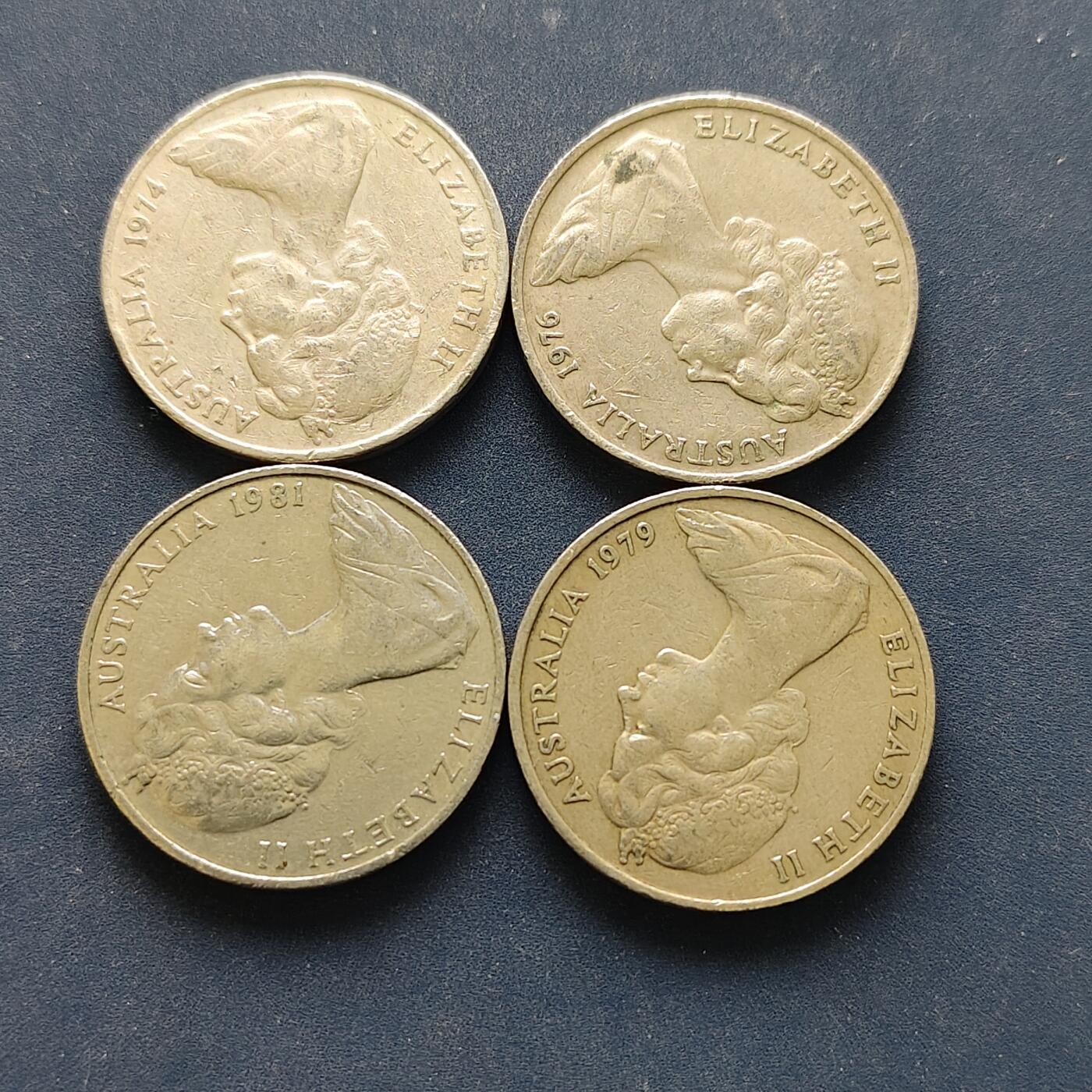 【全场包邮】纯粹捡漏拍494场 澳大利亚各年份20分4枚一组