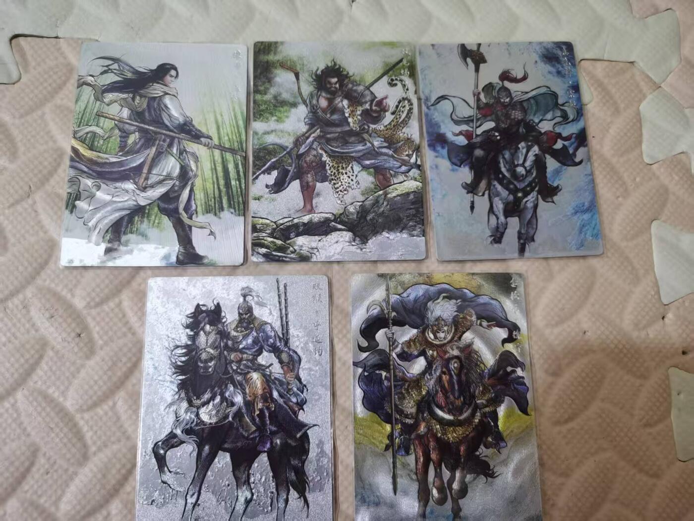 光影卡牌第28期，各家亲签，各家套卡，持续收拍品 张建东水浒，彩色粗闪5张，同编号30/99