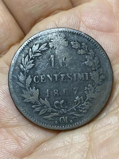 2026年第七场(总第一百七十六场）外国好品散币场(免佣金) - 意大利王国1867年10分(维托里奥·埃马努埃莱二世时期，OM标斯特拉斯堡造，关门年仅发行2年)