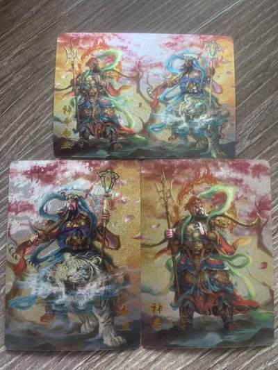 光影卡牌第28期，各家亲签，各家套卡，持续收拍品 - 百里鞠嘉宁神茶＋郁垒＋合体卡，粗闪工艺