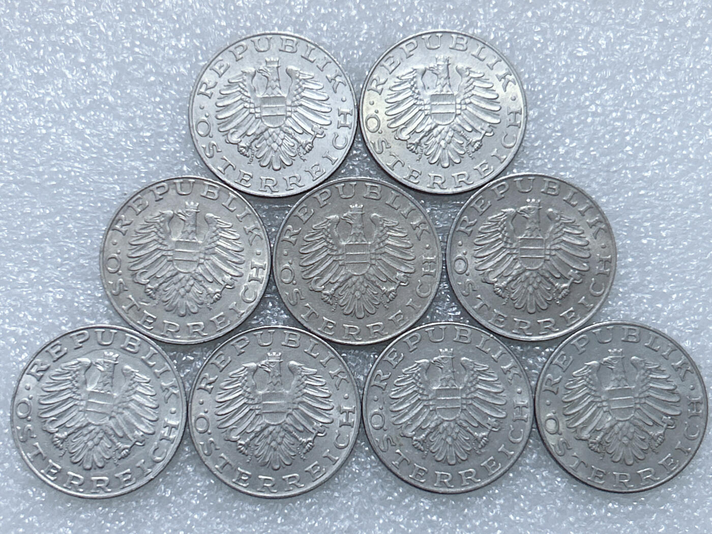 第一海外回流一元起拍收藏 散集专场  第292期 奥地利10先令硬币 9枚