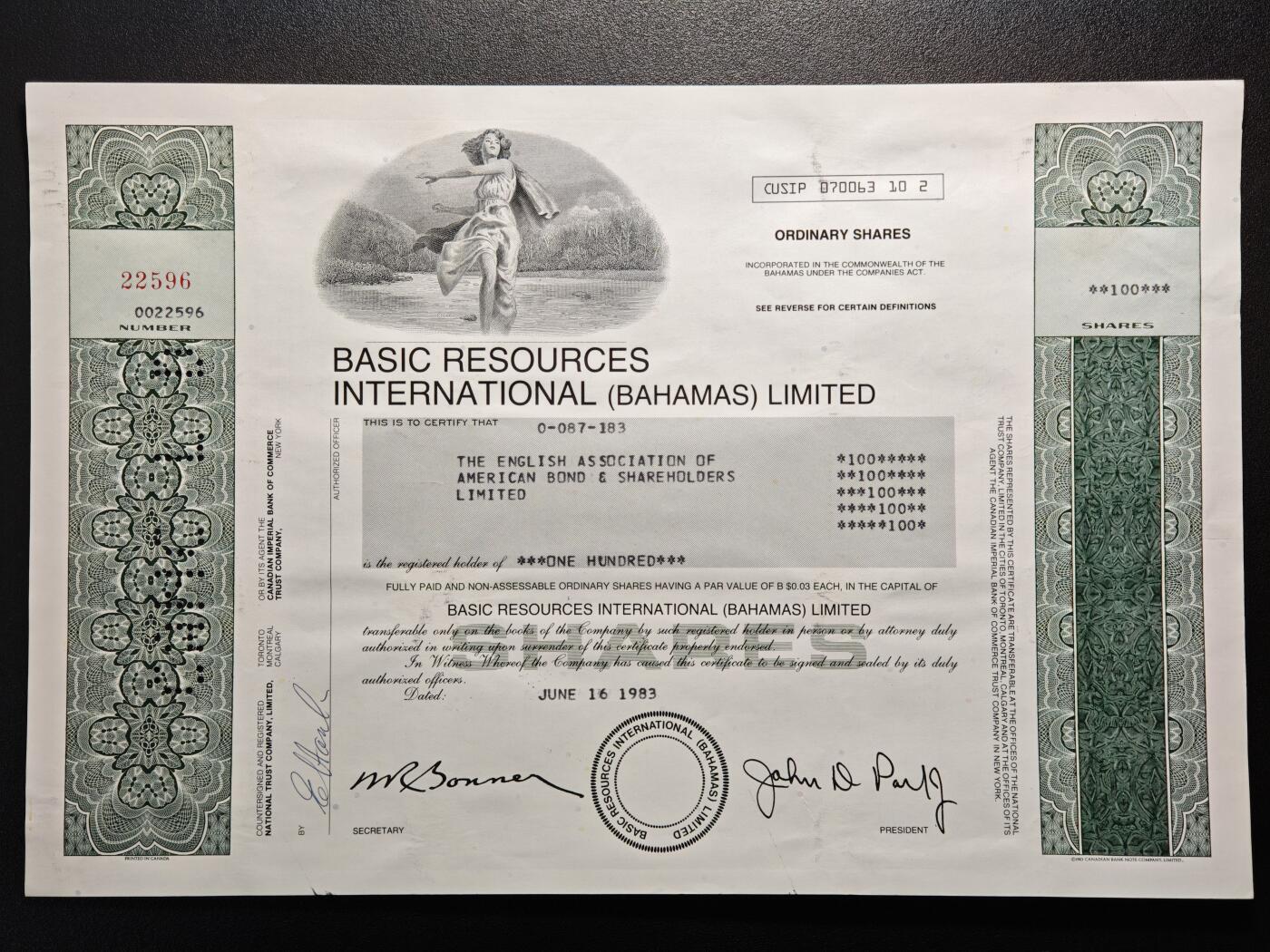 【德藏】世界币章拍卖第162期（拍品征集中~欢迎藏友联系） 5张一组 美国纸质股票 印刷精美 其中一张粘在纸卡上尺寸约：308mm×207mm/张