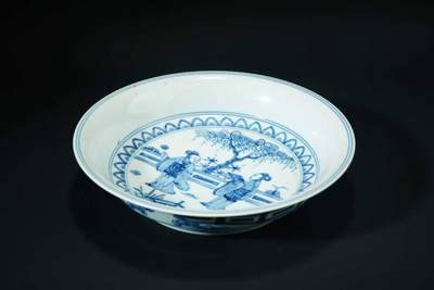 上海都达杂项专场七十三【全场包邮】 青花人物纹碗51-262