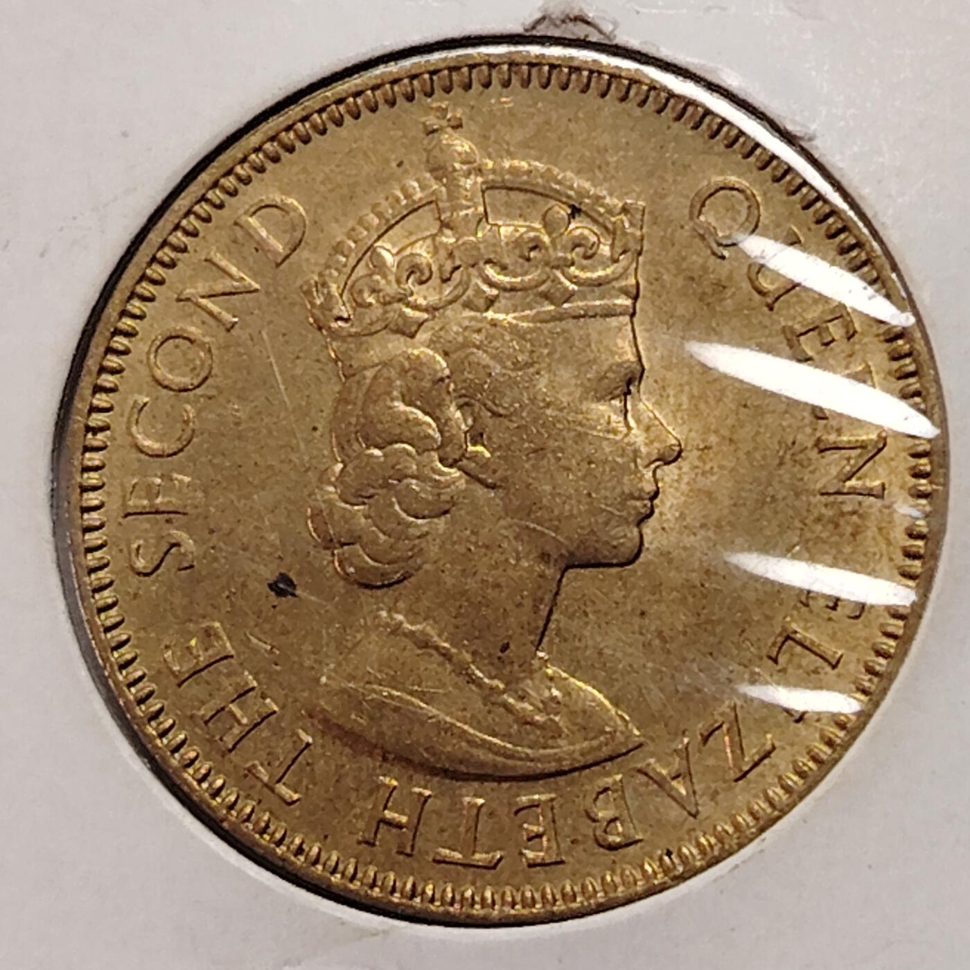 布加迪🐬～世界钱币(上海)🌾第 269 期 /  各国套币和散币 英属牙买加🇯🇲 1962年 1/2便士