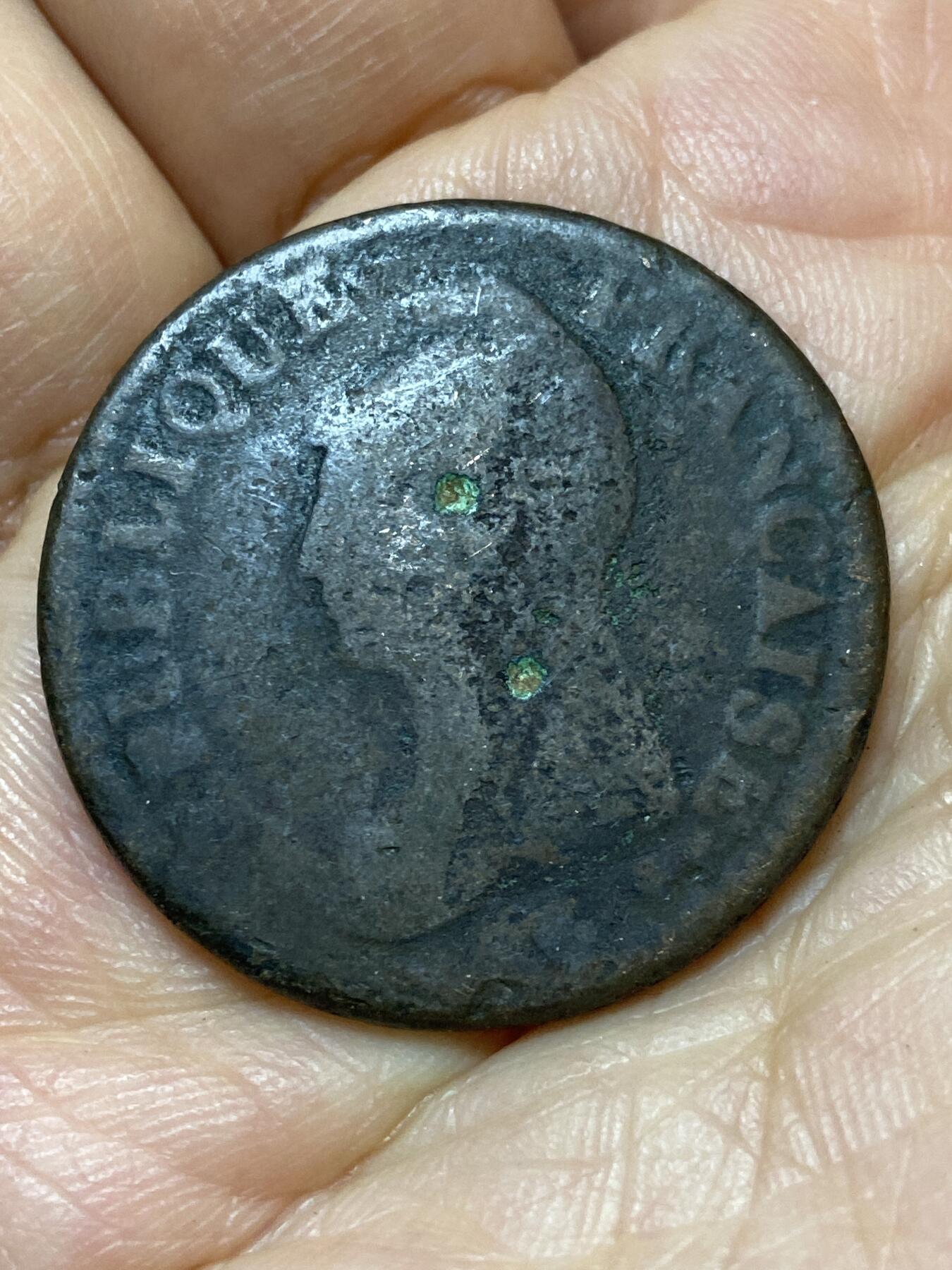 2026年第七场(总第一百七十六场）外国好品散币场(免佣金) 少见–法兰西第一共和国1799–1800年1德西姆(等值10生丁，LAN 8–AA标，梅斯造)