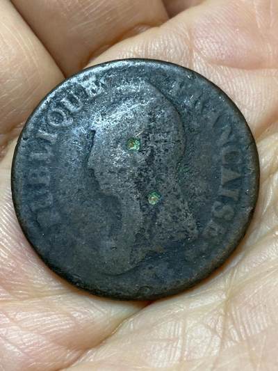 2026年第七场(总第一百七十六场）外国好品散币场(免佣金) - 少见–法兰西第一共和国1799–1800年1德西姆(等值10生丁，LAN 8–AA标，梅斯造)