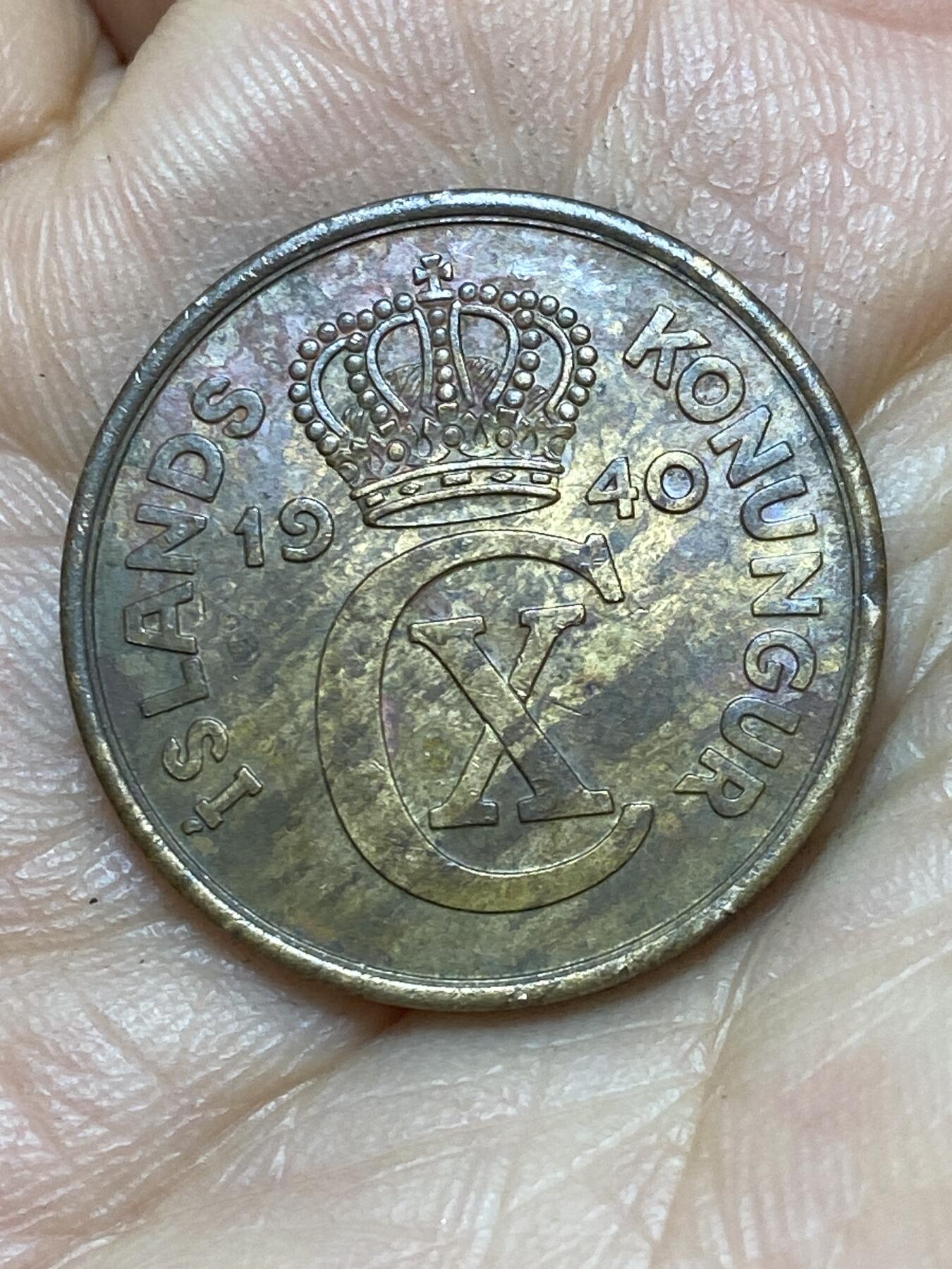 2026年第七场(总第一百七十六场）外国好品散币场(免佣金) 丹属冰岛王国1940年5奥拉(克里斯蒂安十世时期)