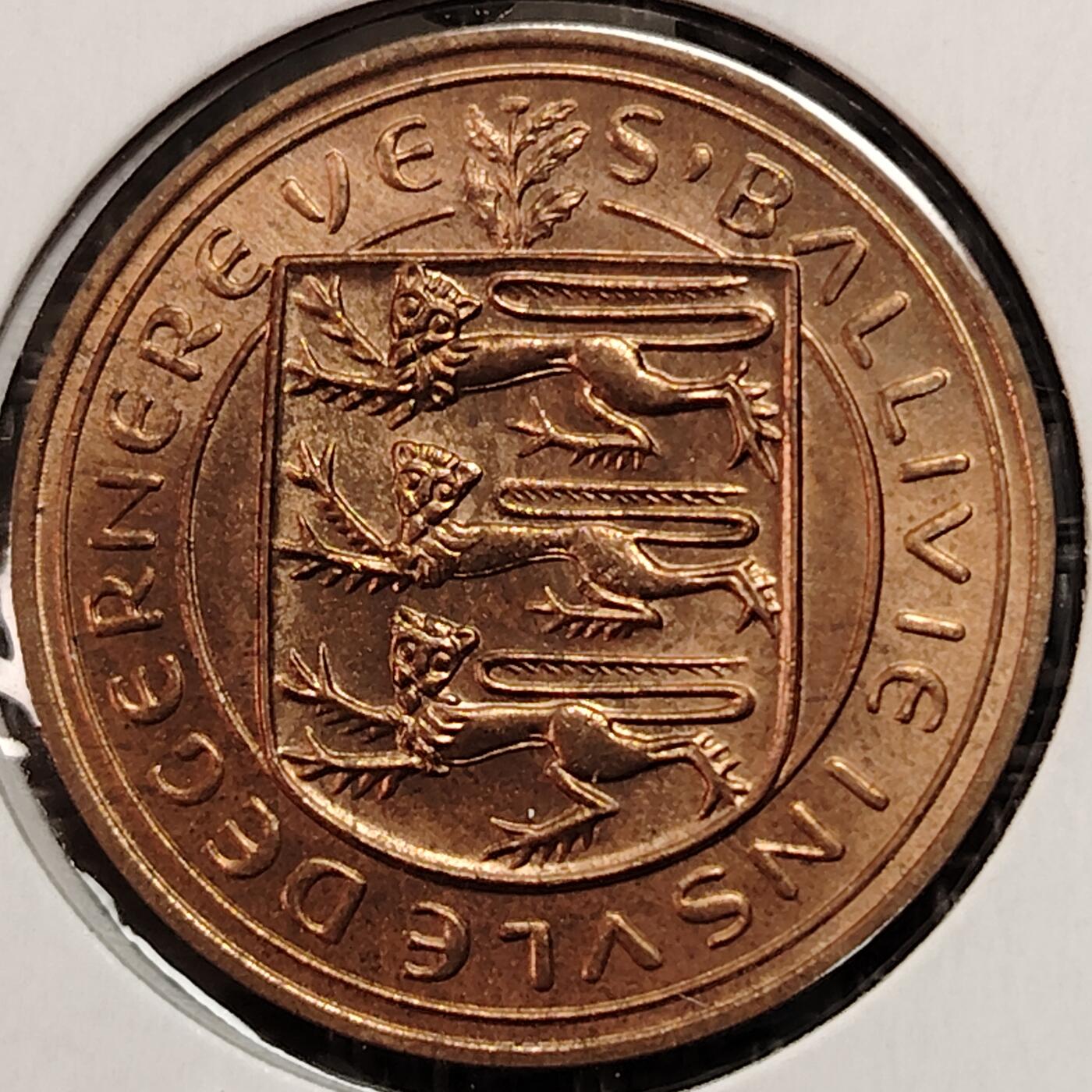 布加迪🐬～世界钱币(上海)🌾第 269 期 /  各国套币和散币 根西岛 1956年 4道布 原光好品