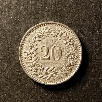 逸泉钱币2026A世界散币纸币纪念币专场A第一场 - 177 瑞士20分女神