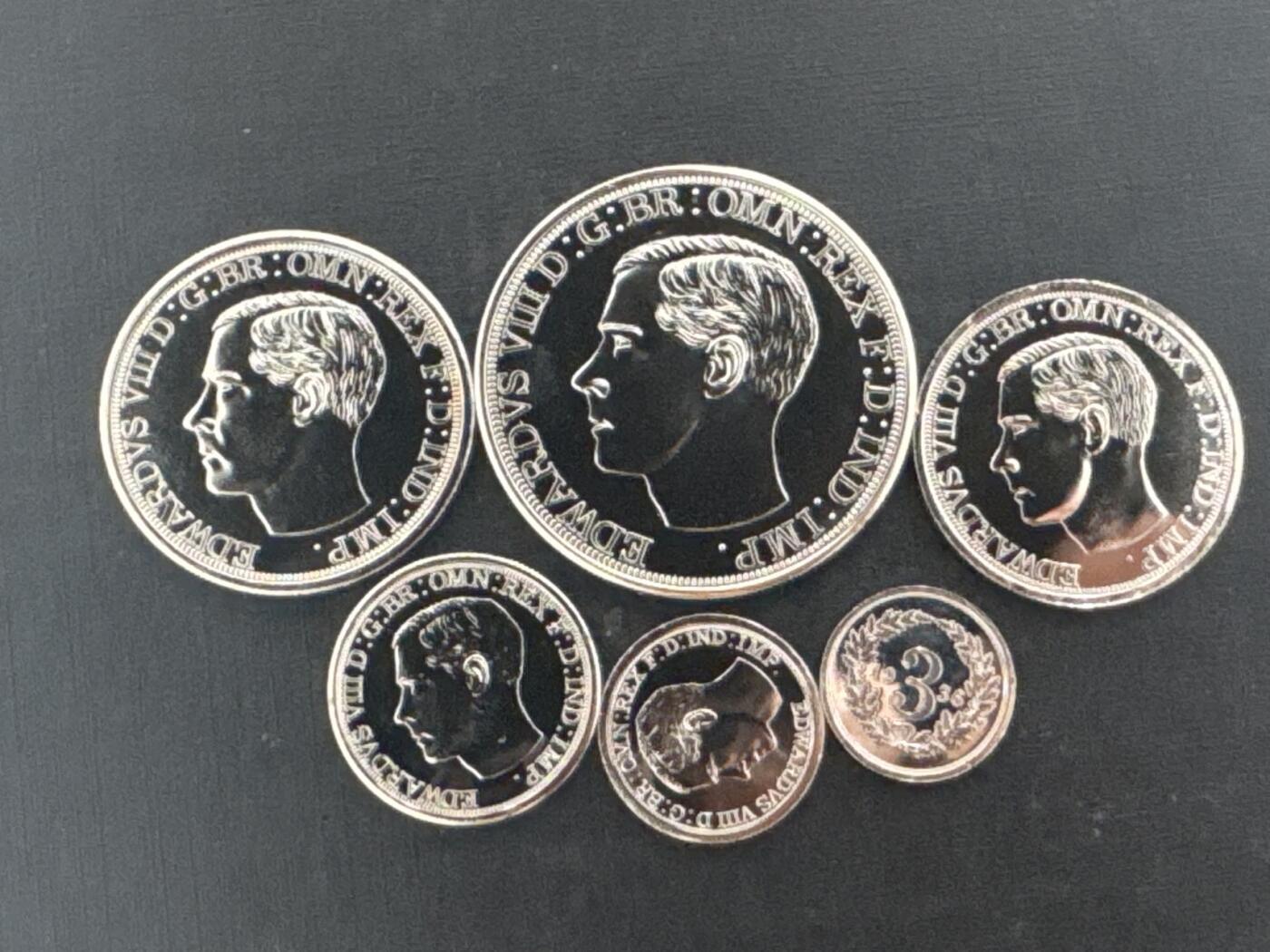 ❤️【币观天下】❤️ 第339期钱币拍卖- 2026.1.16周五晚上6点半场-长期征集拍品 英国爱德华八世1936年6枚套币