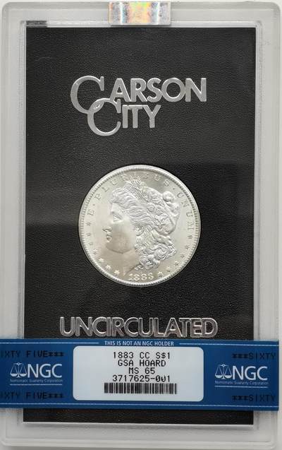 博洋堂世界钱币拍卖第157期（全场包邮） - NGC MS65 美国1883 CC 摩根 卡森厂 GSA大封装 高分难得