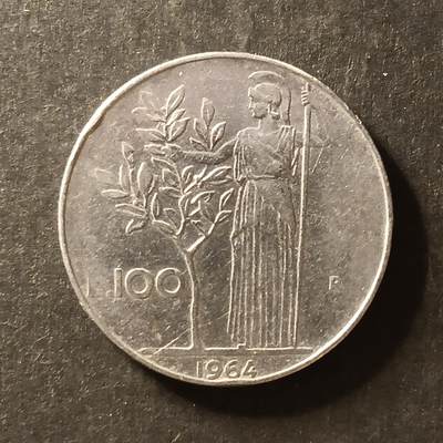 逸泉钱币2026A世界散币纸币纪念币专场A第一场 - 166 种植女神意大利100硬币