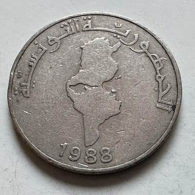 🌹外币初藏🌹🐯2026年第7场  每周二四六晚8️⃣点 接代拍 - 突尼斯1988年一第纳尔