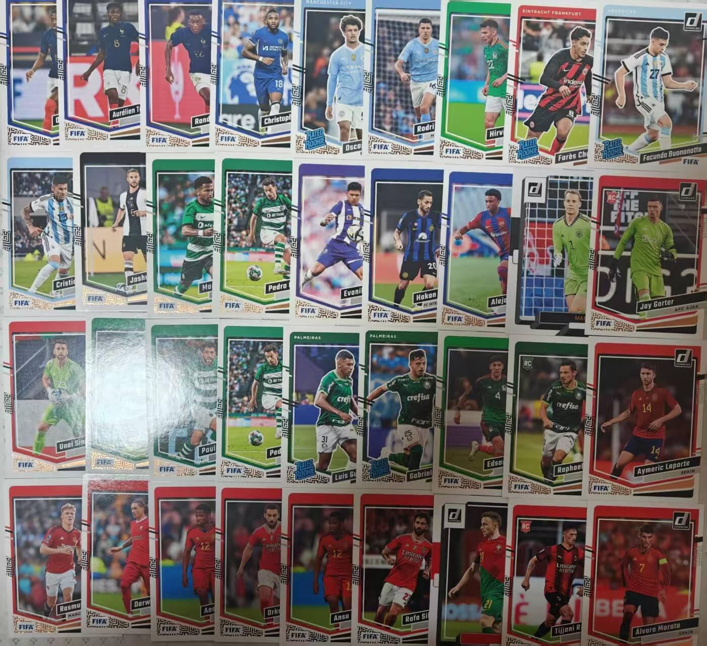 满200包邮！！龙虎卡牌-七二场（满200元包邮，无佣金，每周六结拍，欢迎送拍） 36张  Panini Donruss（杜蕾斯）系列的FIFA主题球星卡，属于帕尼尼旗下