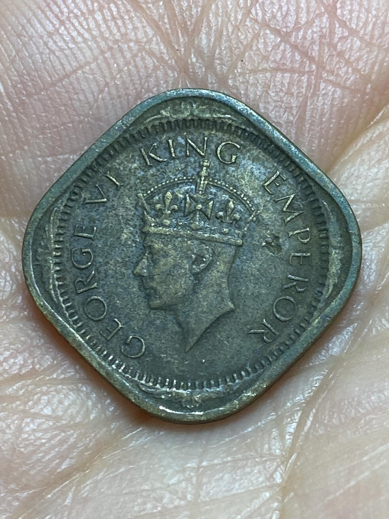 2026年第七场(总第一百七十六场）外国好品散币场(免佣金) 英属印度1943年1/2安娜(乔治六世时期第三版，c版加尔各答造)