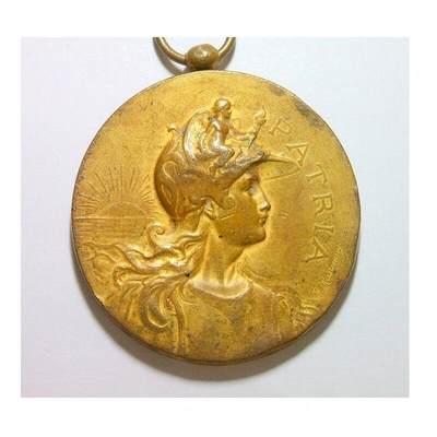 【旋风钱币】1月17日19:00准时开拍 精美欧洲币章、银币银章、第三帝国钱币等 全场包邮！ - 法国1913年 女神玛丽安娜高浮雕精制大铜章 50MM