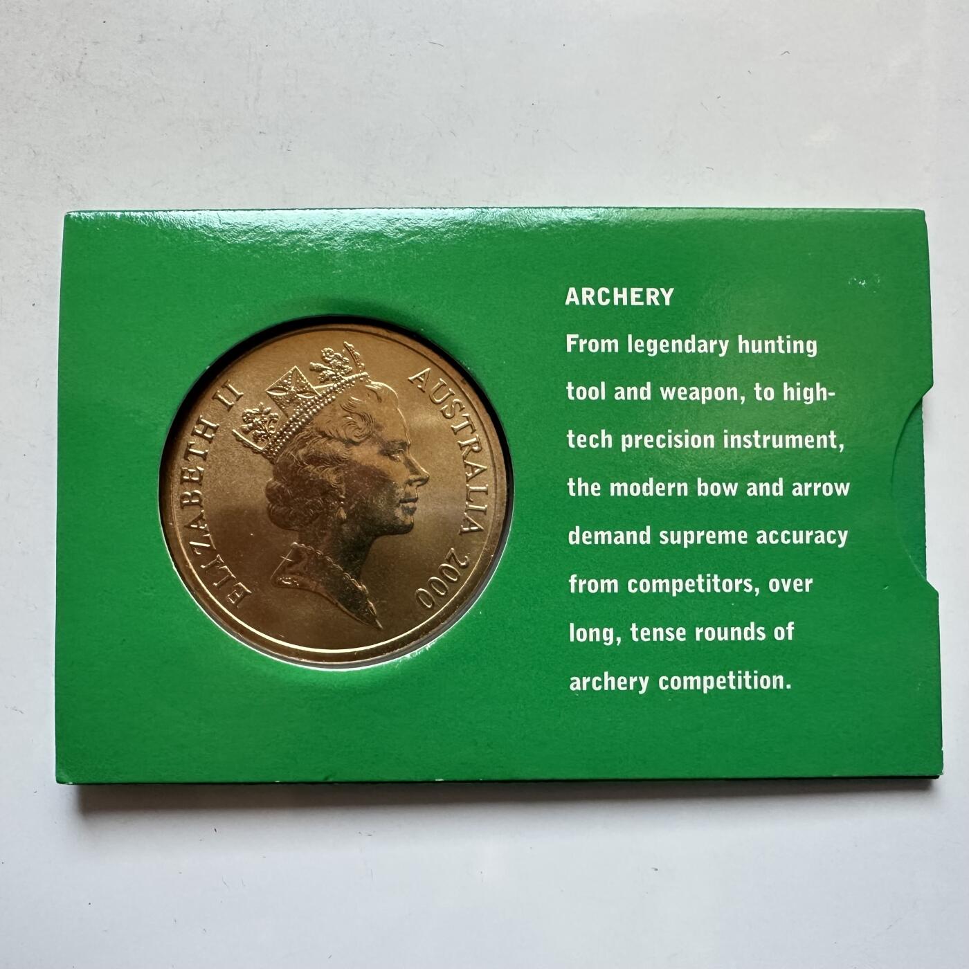 🌹外币初藏🌹🐯2026年第7场  每周二四六晚8️⃣点 接代拍 澳大利亚悉尼奥运会¥5克朗型纪念币—射箭
