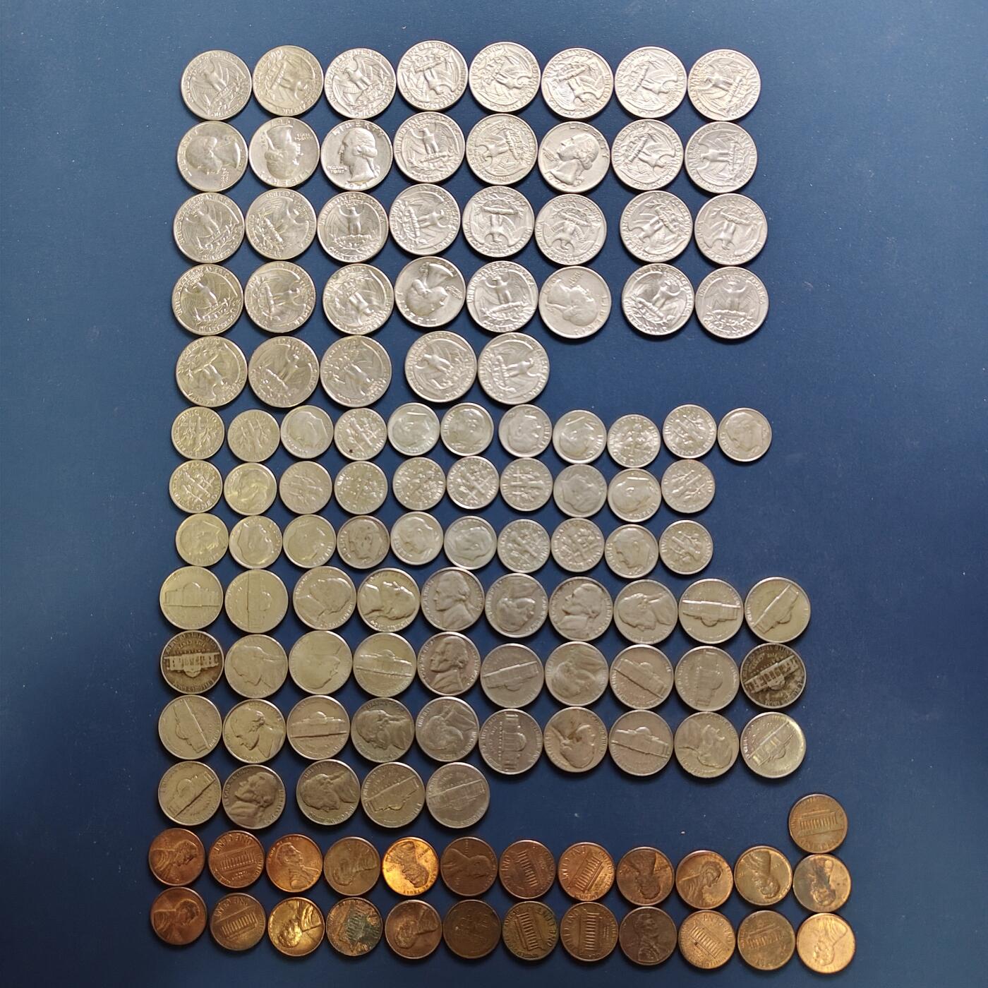 【全场包邮】纯粹捡漏拍495场-持续更新中 【批量】美国各年份各面值散币一批（汇率价约100元，附件仅供参考，具体数量请自行清点）