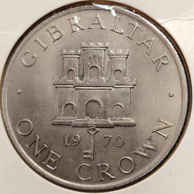 布加迪🐬～世界钱币(上海)🌾第 269 期 /  各国套币和散币 - 直布罗陀🇬🇮 1970年 1克朗 