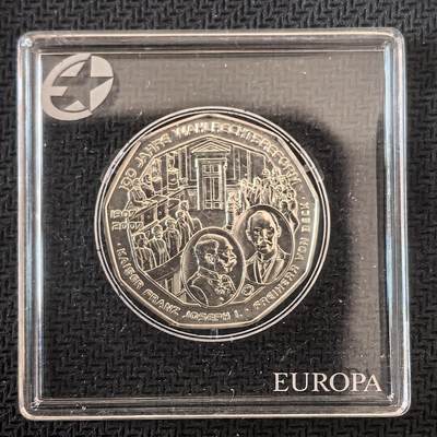 道一币馆币章第一百六十三场 - 欧洲之星  奥地利2006年国家议会百年5欧元银币  10g 800s