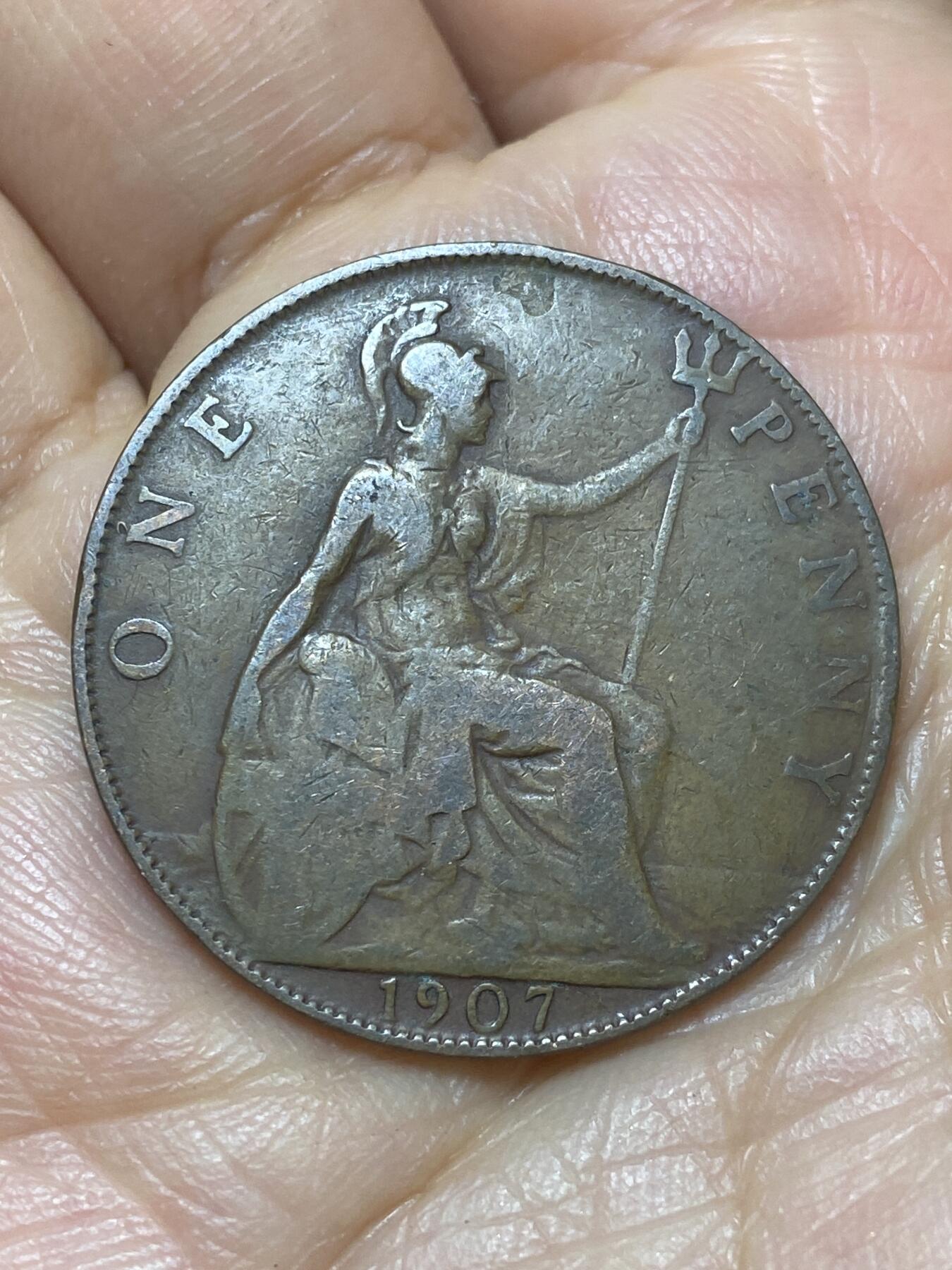 2026年第七场(总第一百七十六场）外国好品散币场(免佣金) 英国🇬🇧1907年1便士(爱德华七世时期)