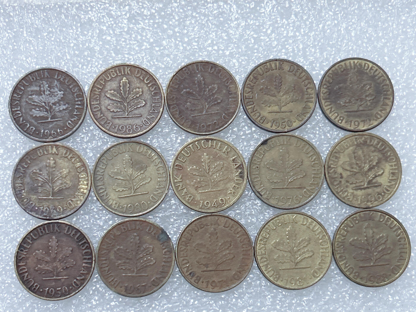 第一海外回流一元起拍收藏 散集专场  第292期 德国10芬尼硬币 15枚