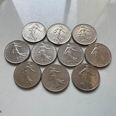 🌹外币初藏🌹🐯2026年第7场  每周二四六晚8️⃣点 接代拍 - 法国一法郎10枚