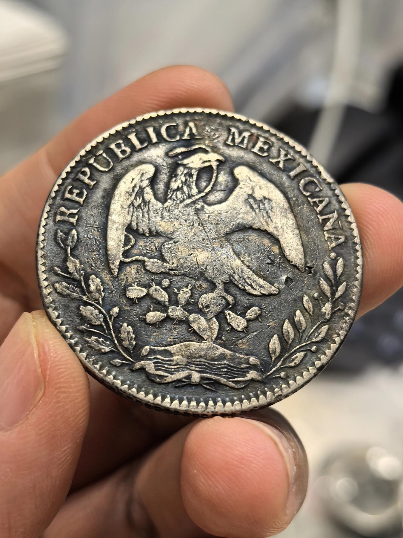 博洋堂世界钱币拍卖第157期（全场包邮） 墨西哥1854年GO PF版花边鹰洋 早期老味道