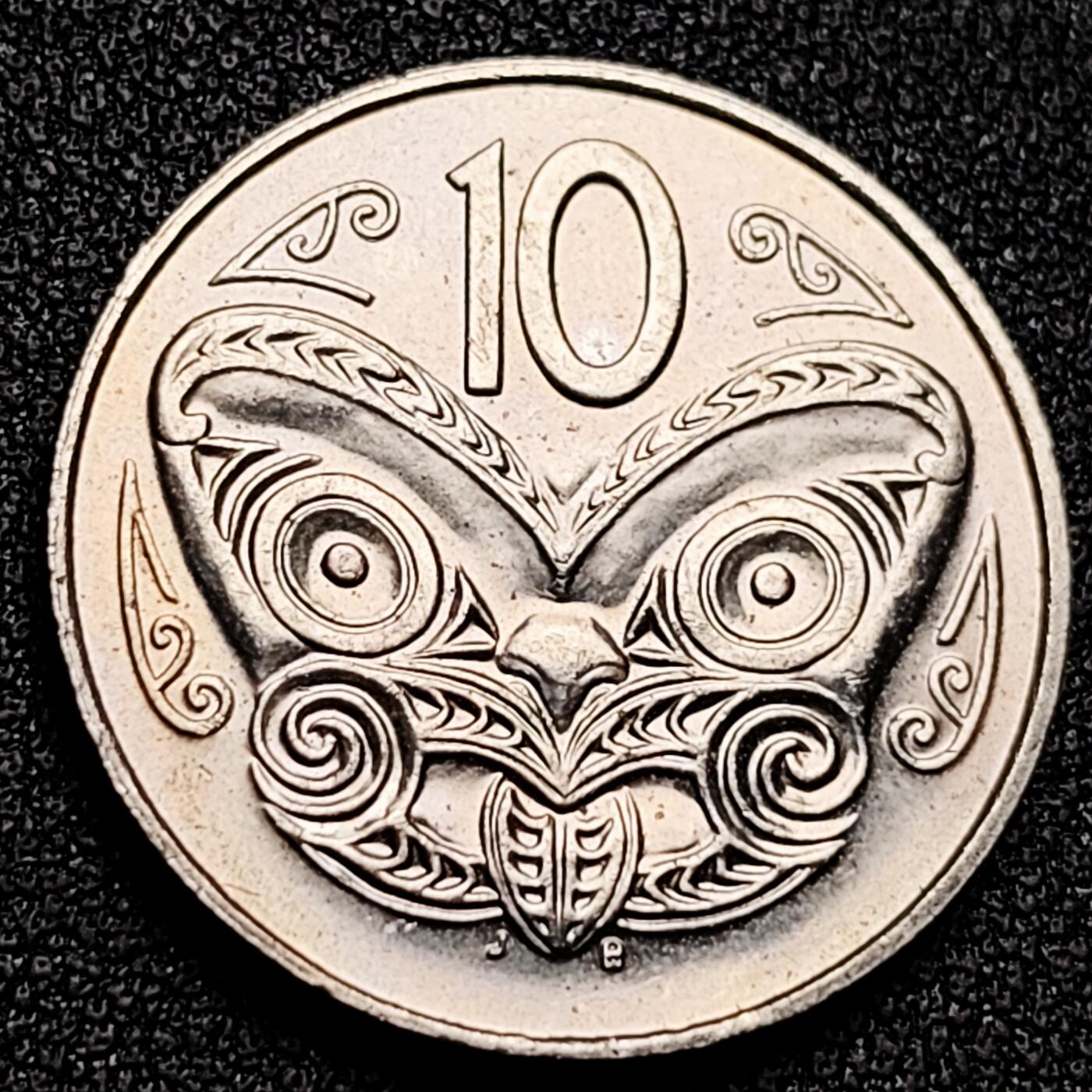 泉币菌-第169场- 精品福利场 英属新西兰 10分硬币 毛利人面具 伊丽莎白二世 女王24mm