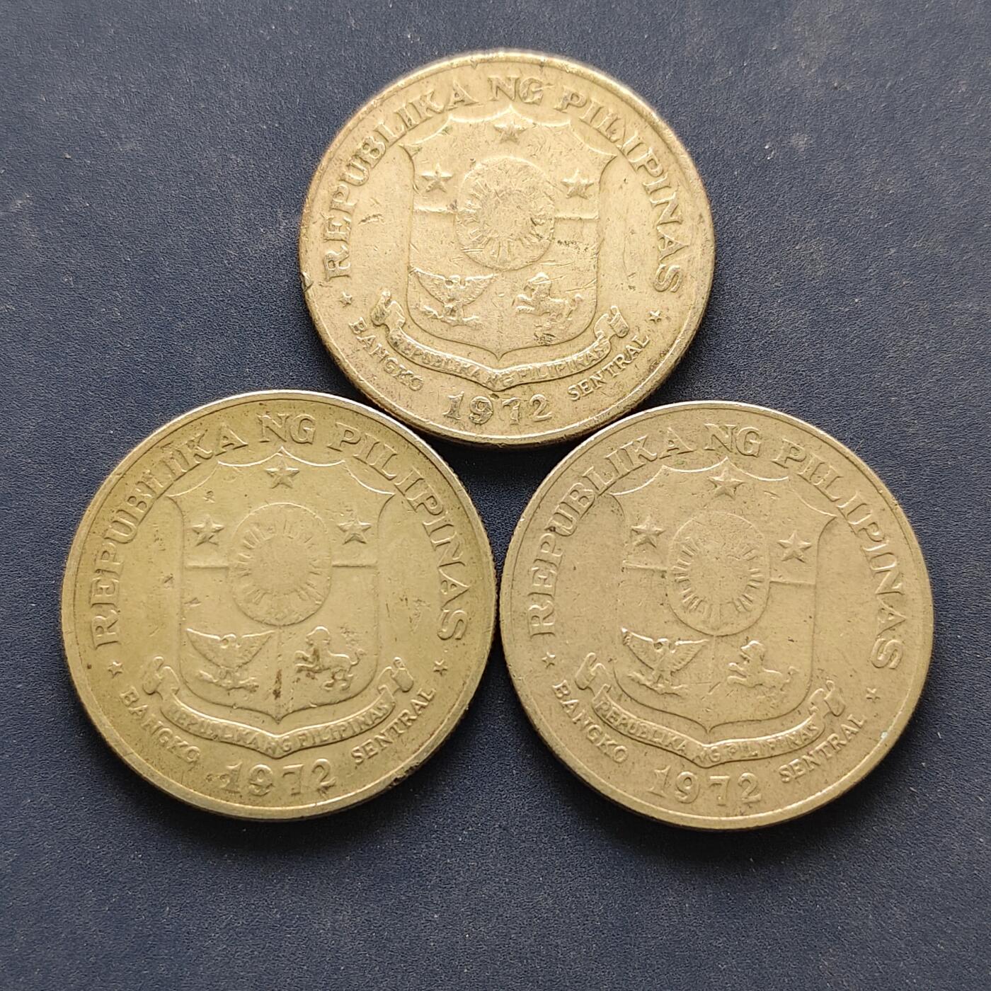 【全场包邮】纯粹捡漏拍494场 菲律宾1972年何塞黎刹大版本1元3枚一组（仅发行1972/1974两年）