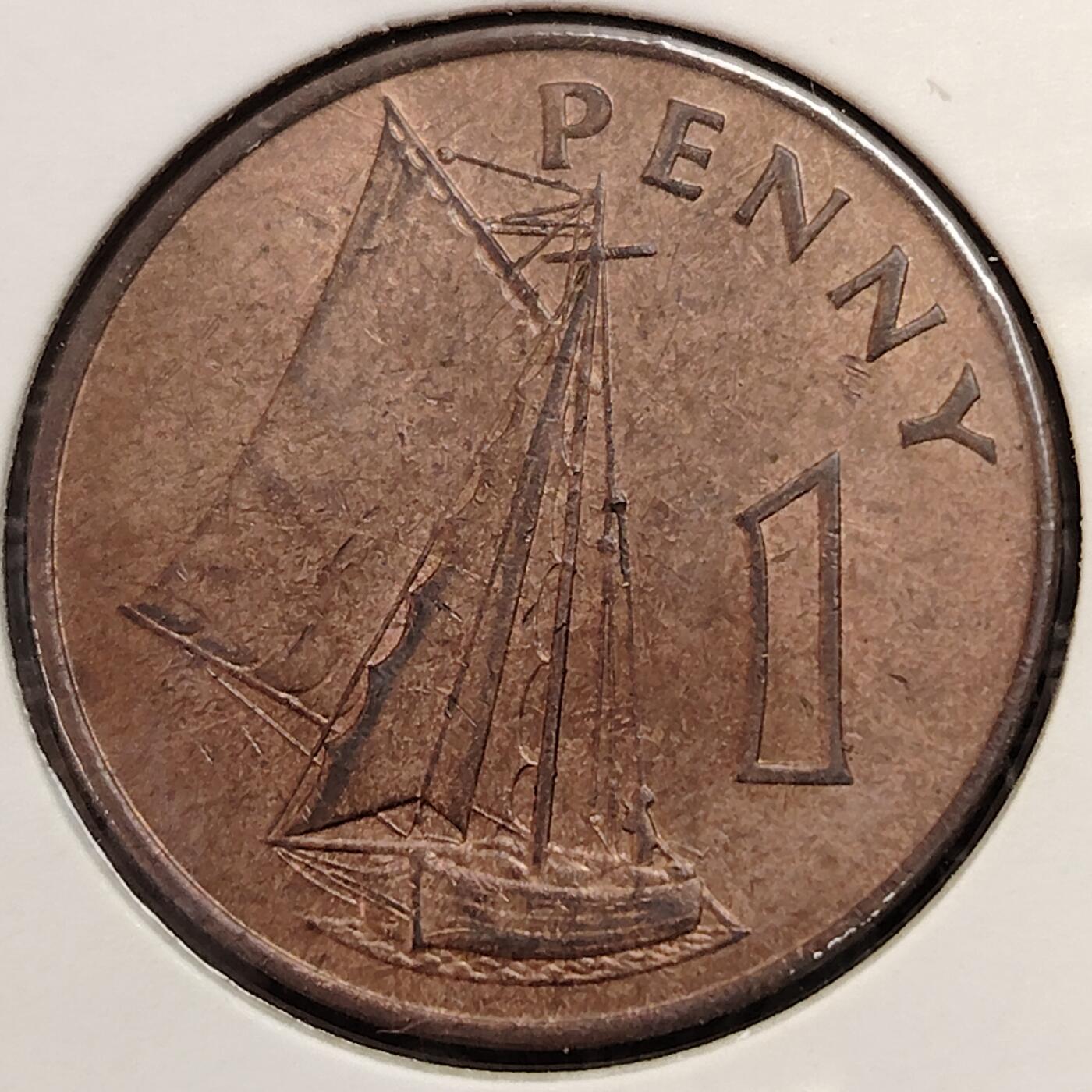 布加迪🐬～世界钱币(上海)🌾第 269 期 /  各国套币和散币 英属冈比亚🇬🇲 1966年 1便士