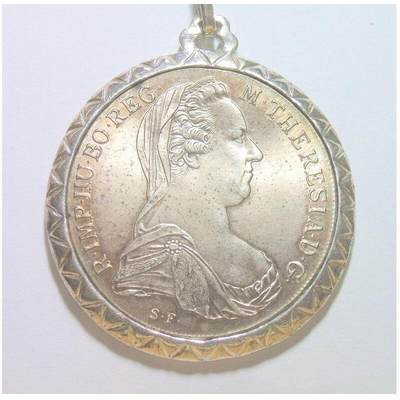 【旋风钱币】1月17日19:00准时开拍 精美欧洲币章、银币银章、第三帝国钱币等 全场包邮！ - 【银】纯手工银 奥地利著名大奶妈+双头鹰 高浮雕精制大银币章 48MM 38克