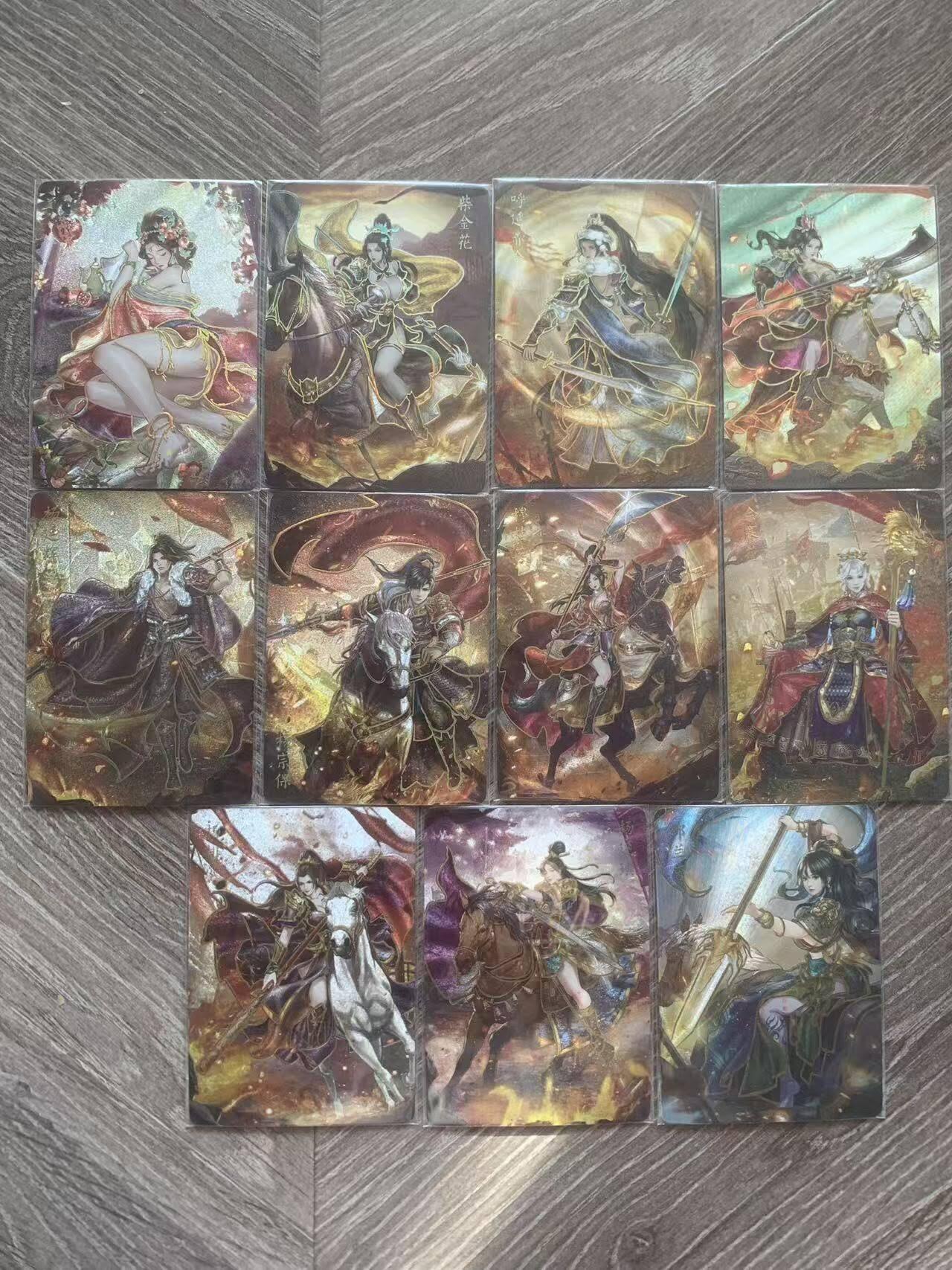 光影卡牌第28期，各家亲签，各家套卡，持续收拍品 燎原玲姐杨门女将11张，幻粗工艺