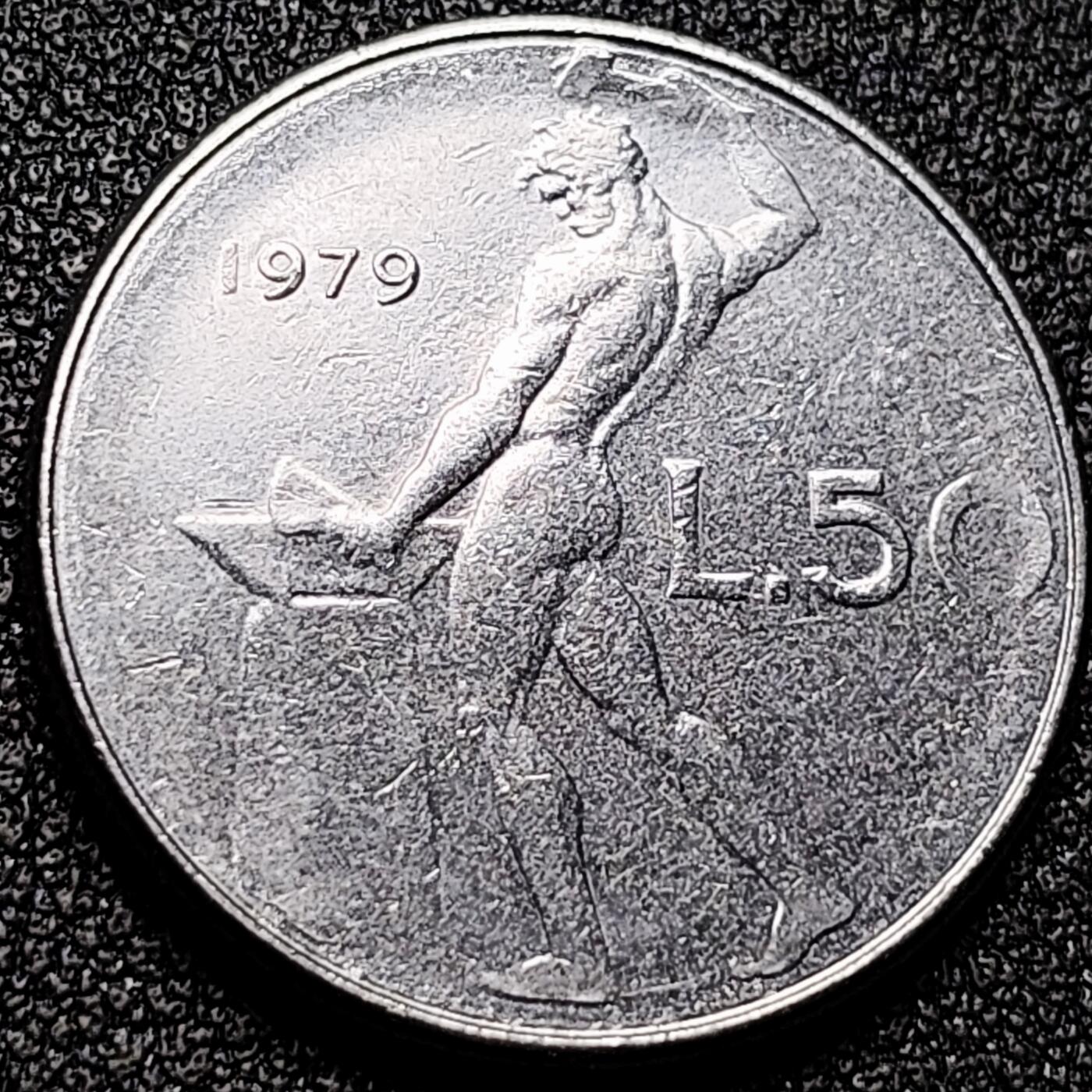 泉币菌-第169场- 精品福利场 意大利 1979年 50里拉 锻冶之神 伍尔坎 24mm