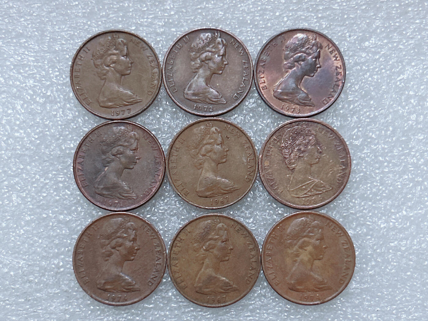 第一海外回流一元起拍收藏 散集专场  第292期 新西兰2分硬币 9枚